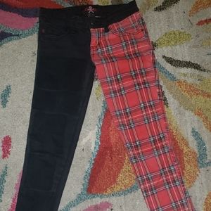 Split color pants